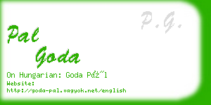 pal goda business card